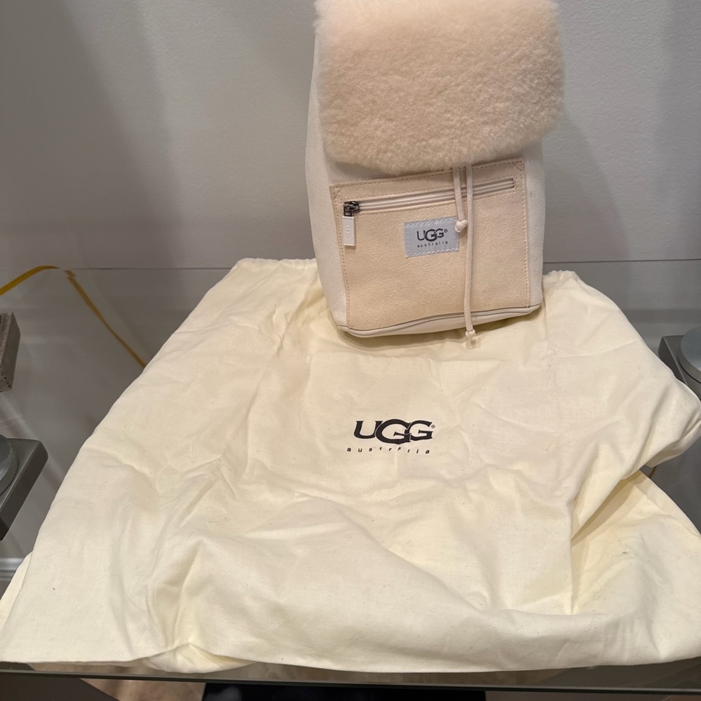UGG Women's White Shearling Backpack - image 2